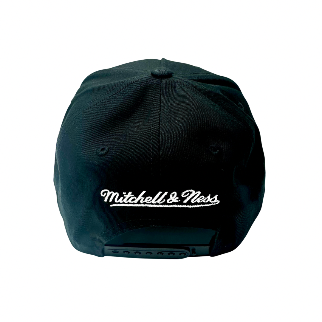 Miami Heat Hat - Black NBA Team Colour Wordmark Logo Snapback Cap - Mitchell & Ness
